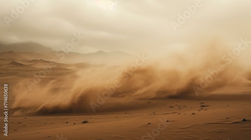 Sweeping Sands of the Desert, Engulfed by a Sandstorm
