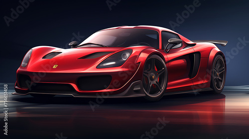 A realistic image of a sports car. © Muhammad