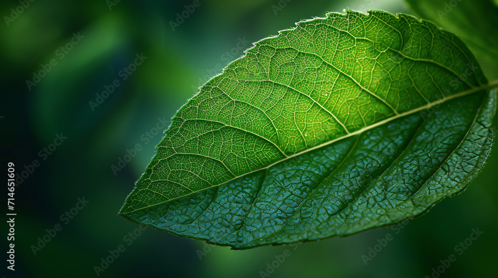 Macro Photography of a Green Leaf Macro Photography of a Green Leaf