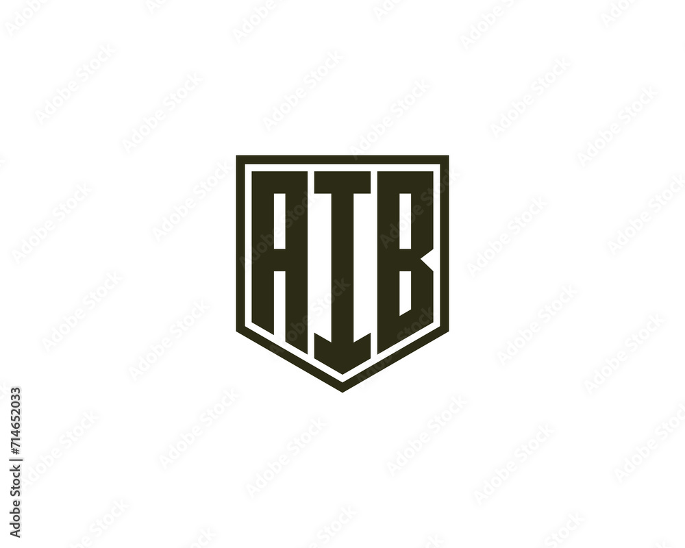 AIB logo design vector template