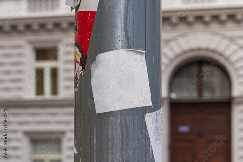 Sticker Mockup Template Texture Paper Street Urban Round Square Rectangle Grunge Torn Glued Effect Logo