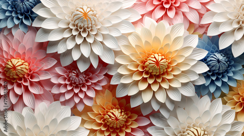 Whimsical Petal Palette: Multicolored 3D Flowers Sublimation for Versatile Creations, flowers on a wooden background, bouquet of colorful roses, Created using generative AI © sahli