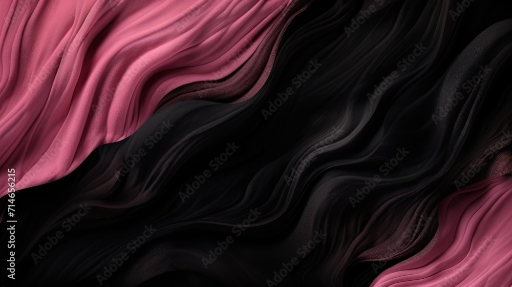 Abstract Pink wave lines on black background. Pink flow wave design element on dark background. Science technology design.. Abstract Pink wave lines on black background. Pink flow wave design element on dark background. Science technology design..