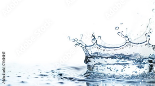  a close up of a water splash with a crown on the top of the water and bubbles on the bottom of the water and on the bottom of the water is a white background.