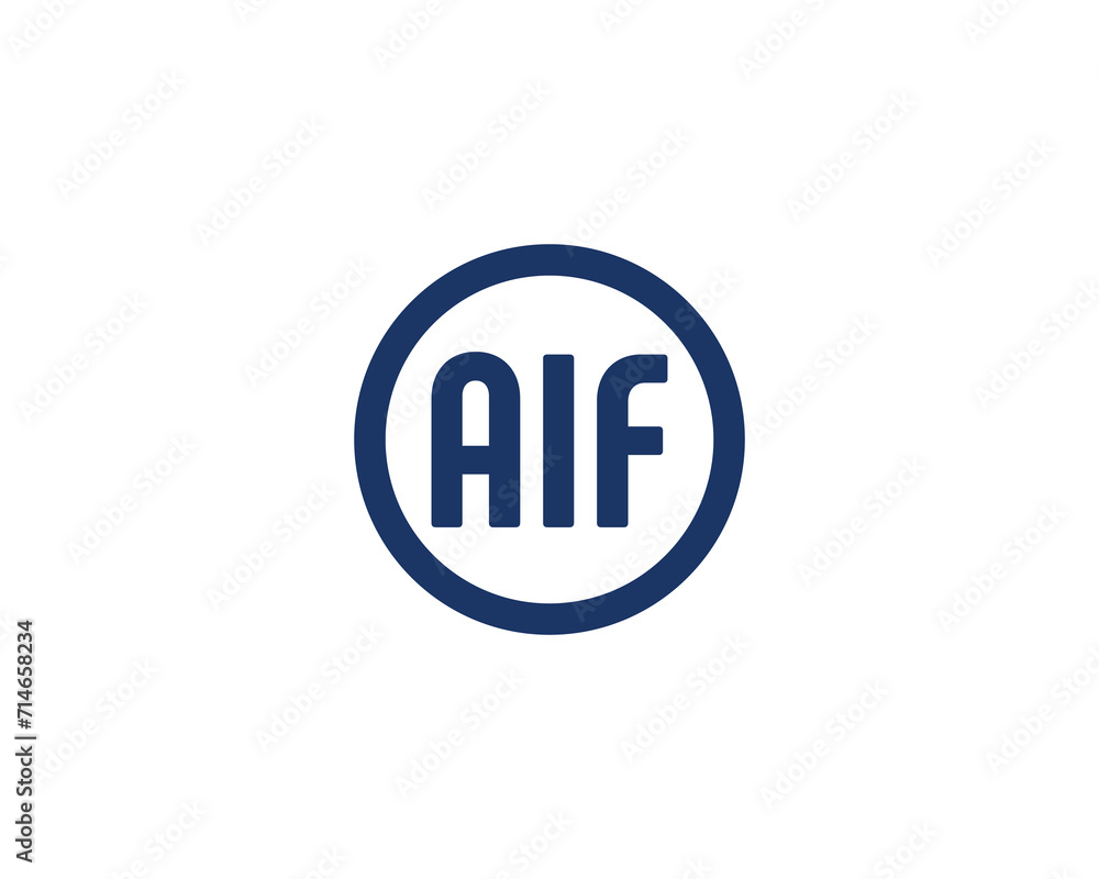 AIF Logo design vector template AIF Logo design vector template