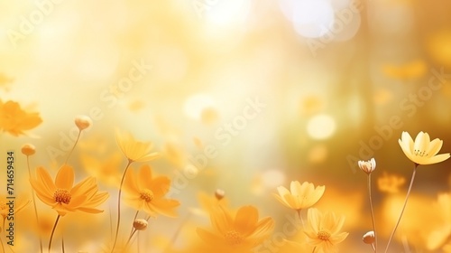 Autumn Yellow soft color flowers in the garden © Sanuar_husen