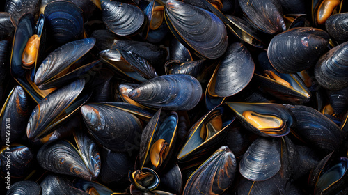  a pile of mussels sitting next to each other on top of a pile of other mussels on top of a pile of other mussels.