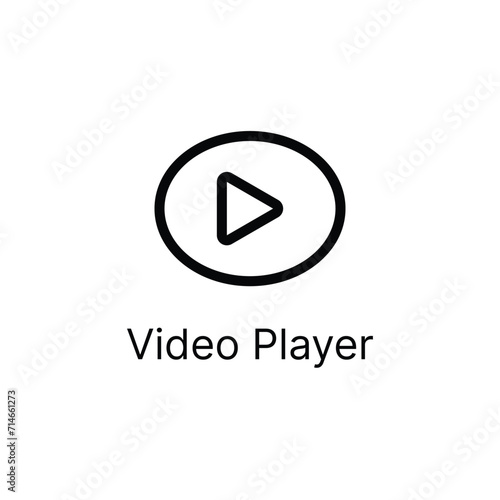 Free Download Video player simple line icon - GFXLoad