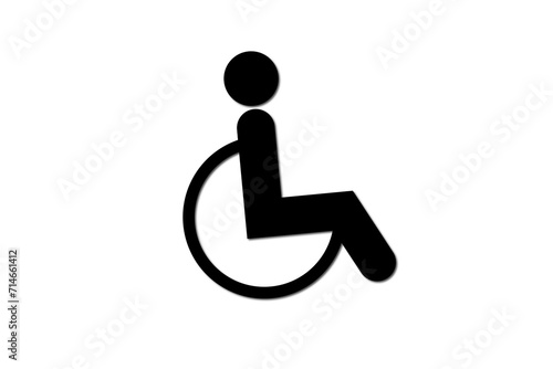 International symbol of access wheelchair icon on white background.