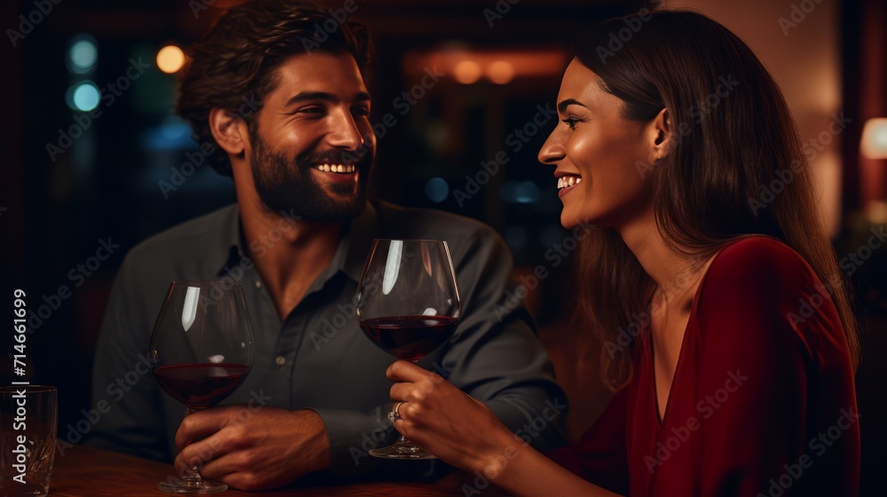 
Elegant shots of a couple enjoying a wine tasting experience, creating a refined and romantic atmosphere.