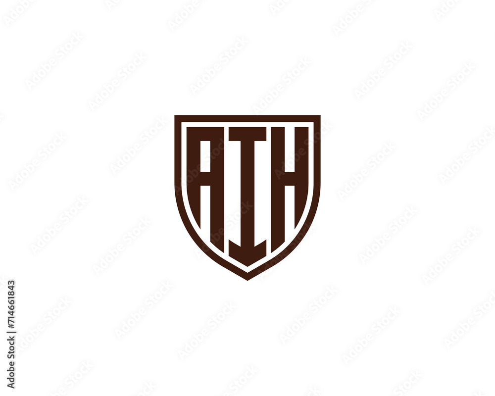 AIH logo design vector template