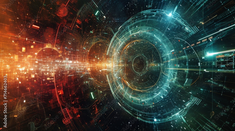 Obraz premium System Nexus: Navigating the Interconnected Web of Technological Realms
