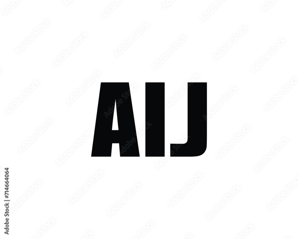 AIJ logo design vector template AIJ logo design vector template