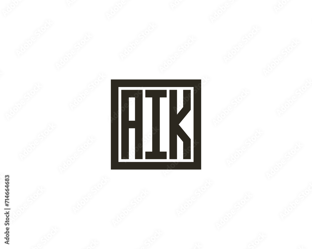 AIK logo design vector template