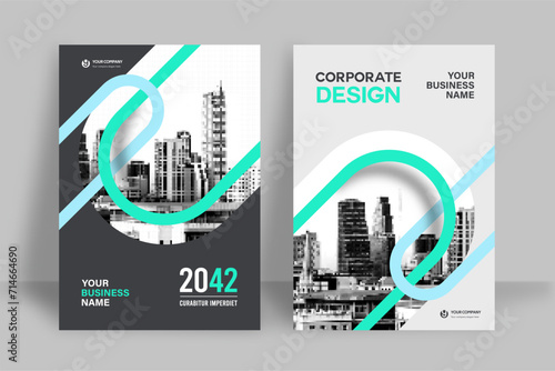 City Background Business Book Cover Design Template 