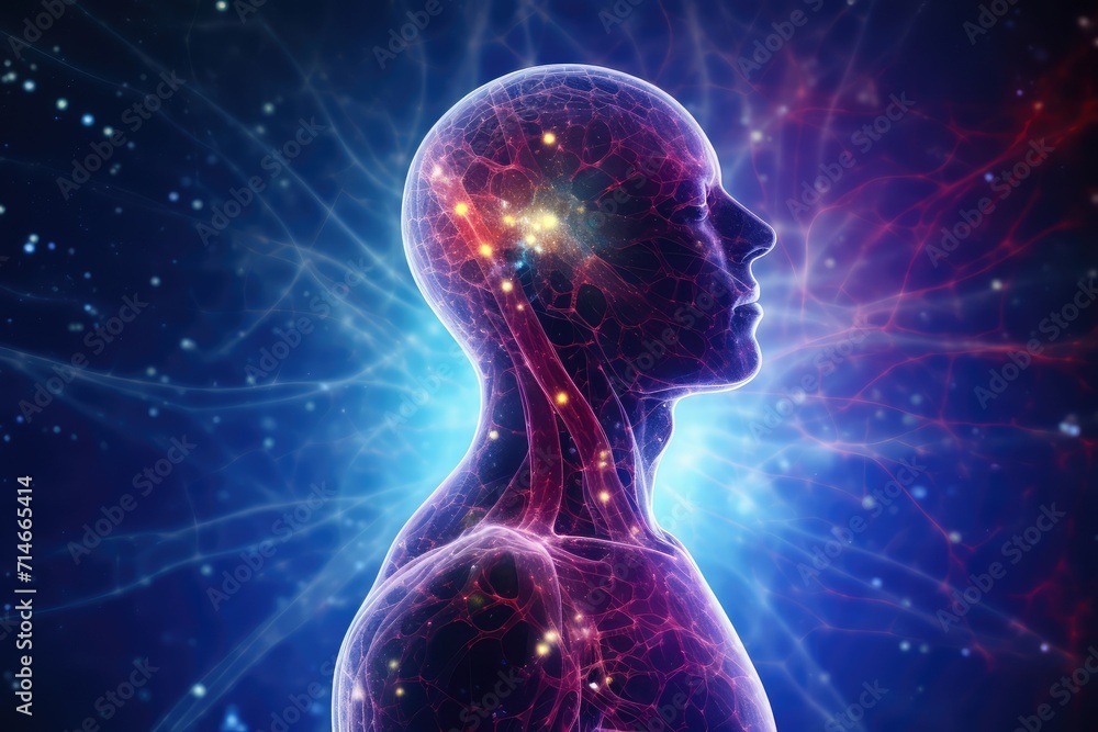 Colorful 3d scientific brain stimuli, neurovascular coupling central patterns. Neurotropic virus on neural processes and neural correlates consciousness. Neurooncology, neurophotonic neurolinguistics Colorful 3d scientific brain stimuli, neurovascular coupling central patterns. Neurotropic virus on neural processes and neural correlates consciousness. Neurooncology, neurophotonic neurolinguistics