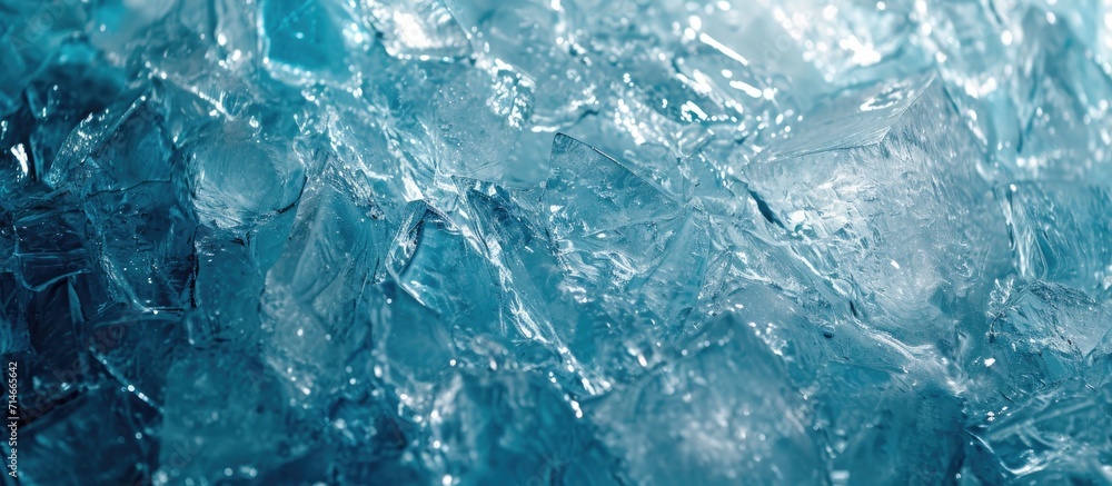 Obraz premium Textured cold ice surface.