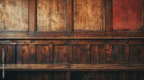 old textured wooden wall with copy space in an old irish or english pub