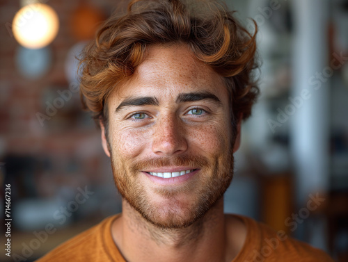 Portrait of handsome young man smiling