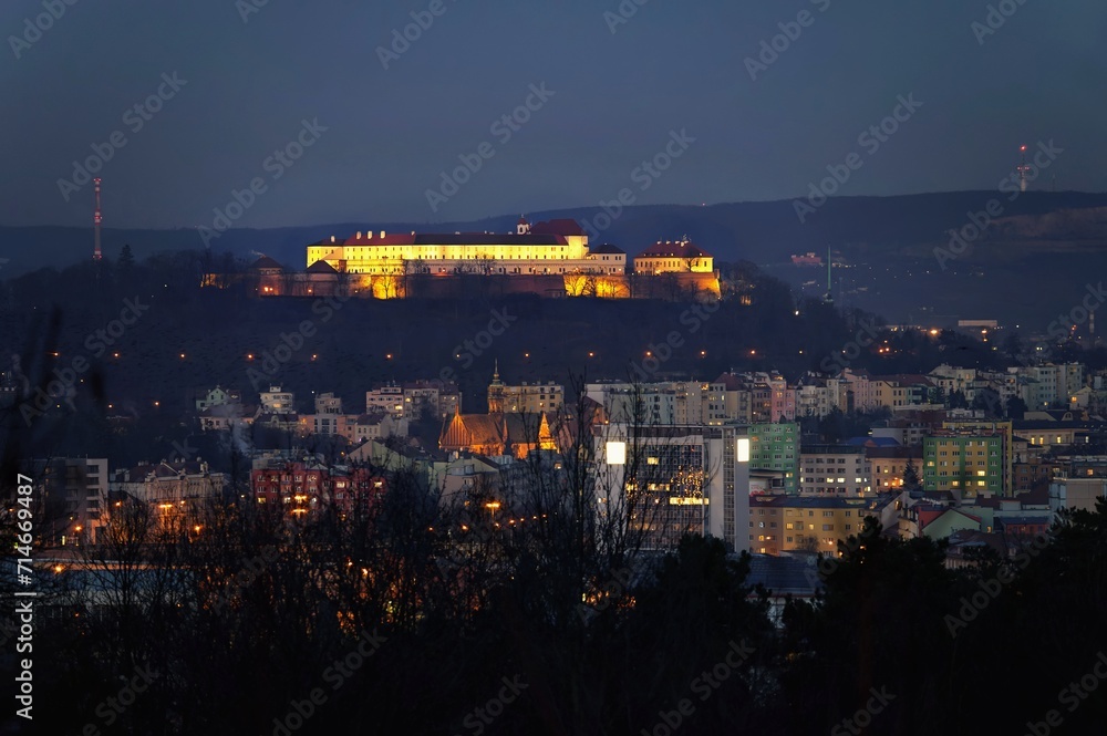 City Brno - Czech Republic - Europe. Spilberk - beautiful old castle and fortress forming the dominant of the city of Brno.