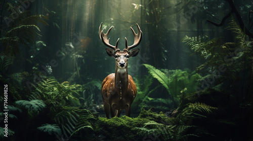 deer in the forest created with Generative Ai © Maria