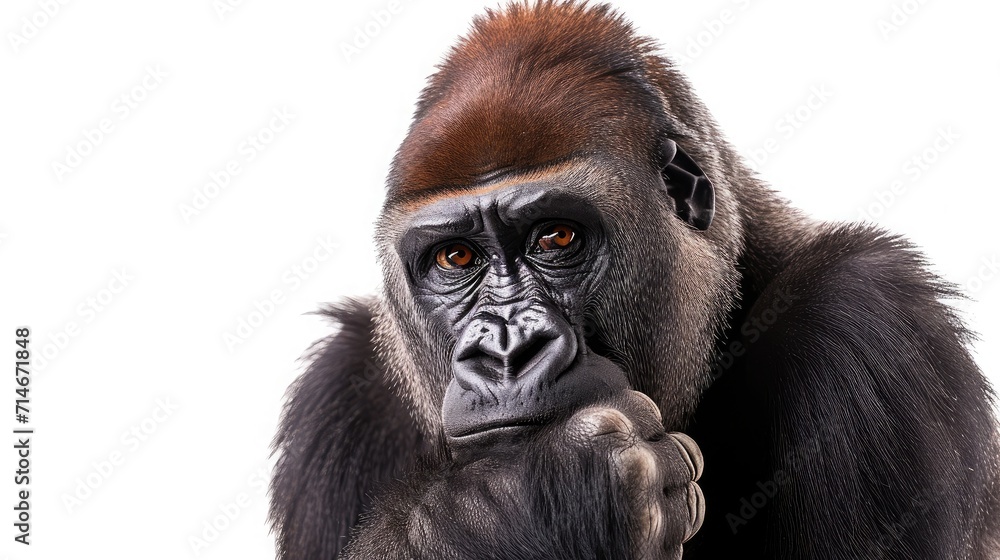gorilla on isolated white background. gorilla on isolated white background.