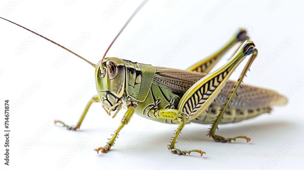 grasshopper on isolated white background. grasshopper on isolated white background.
