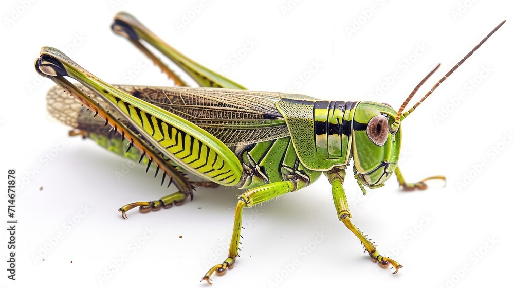 grasshopper on isolated white background. grasshopper on isolated white background.