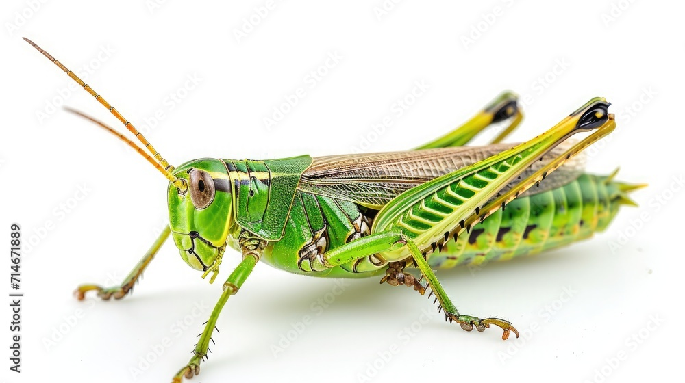 grasshopper on isolated white background. grasshopper on isolated white background.