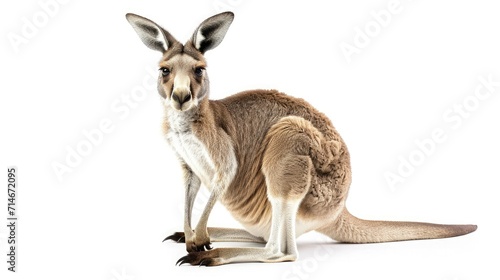kangaroo on isolated white background.