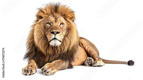 lion on isolated white background.
