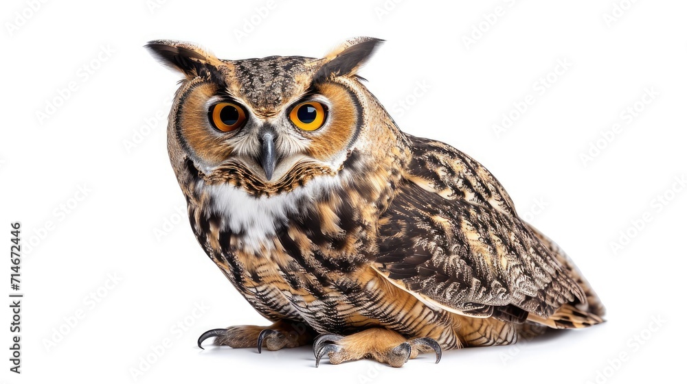 owl on isolated white background owl on isolated white background