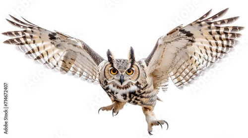 owl on isolated white background