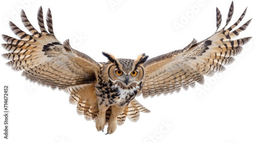 owl on isolated white background