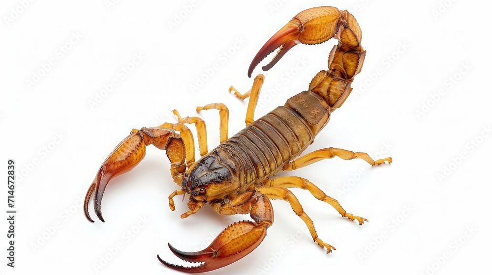 scorpion on isolated white background. scorpion on isolated white background.