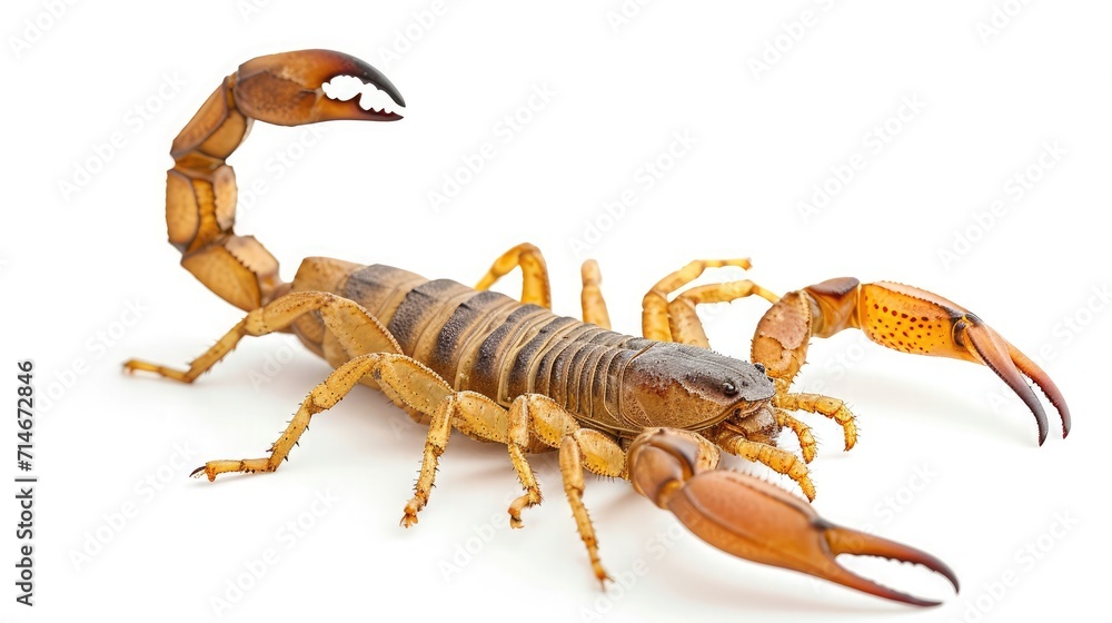 scorpion on isolated white background. scorpion on isolated white background.
