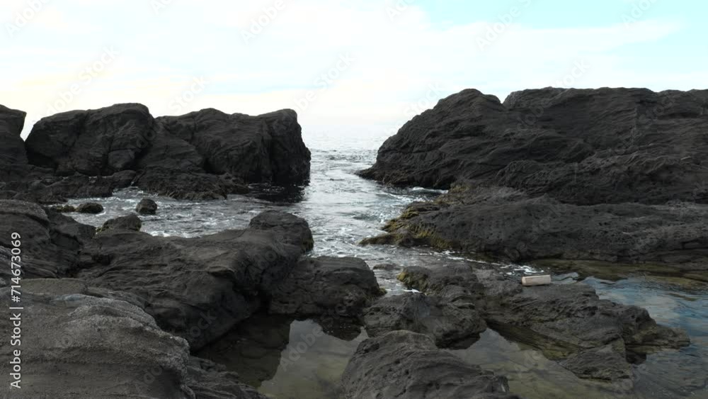城ヶ島の地層があらわれている海岸 神奈川県三浦市 城ヶ島の地層があらわれている海岸 神奈川県三浦市