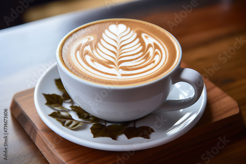 cup of cappuccino. Generative Ai