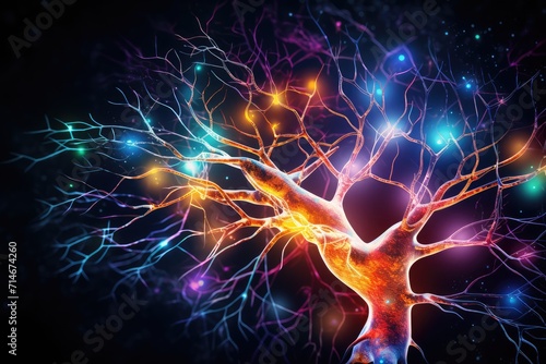 Synaptic connections, neural circuits: information processing interconnected neurons communication pathways. Dynamic network architecture, plasticity, functional connectivity mesmerizing brain realm