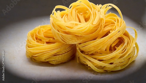 pasta nest on or white background
