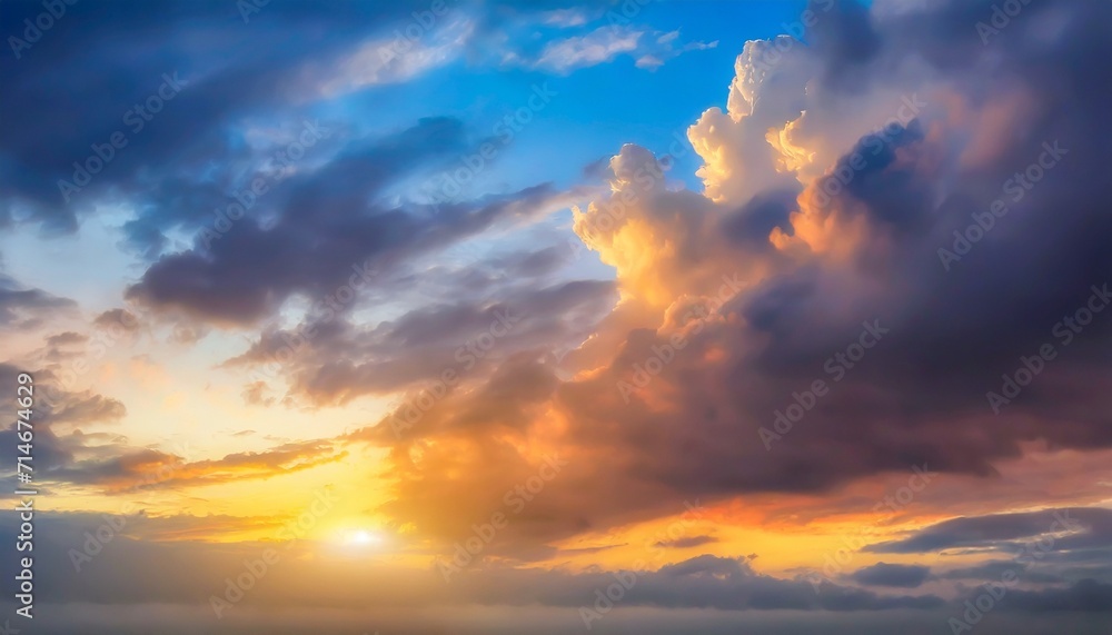sky with beautiful clouds at sunset