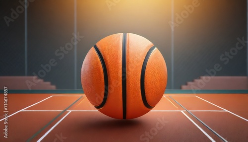 basketball ball on background ai generative