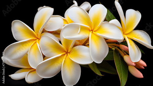 Tropical flowers frangipani (plumeria) flower