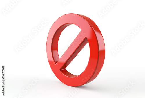 red 3d render of a sign not allowed on white background. Generative Ai. Free Download red 3d render of a sign not allowed on white background. Generative Ai. - GFXLoad