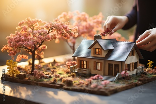 A miniature of a small family house for a future project. photo