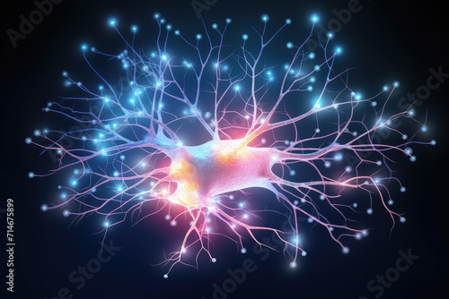 Colored brain neuron mind precision, Stereotactic human axon interventions, Metastatic, aim to navigate Pineal Gland Tumor, offering hope amid chromatic complexity of brain cancer tumor oncology