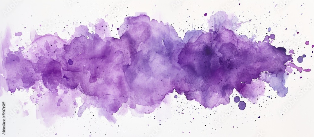 Blotches of purple watercolor