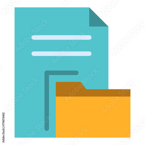 Document Folder Flat Icon