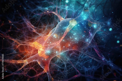 Colorful Human brain sponge, cognitive mental soak neurons. Neuronal connections, fostering neuroplasticity. Knowledge uptake cerebral landscape, intellectual reservoir ready for cognitive exploration
