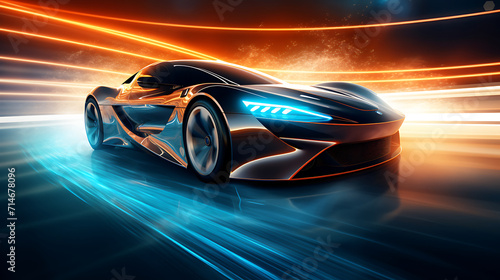 The acceleration of an electric sports car.